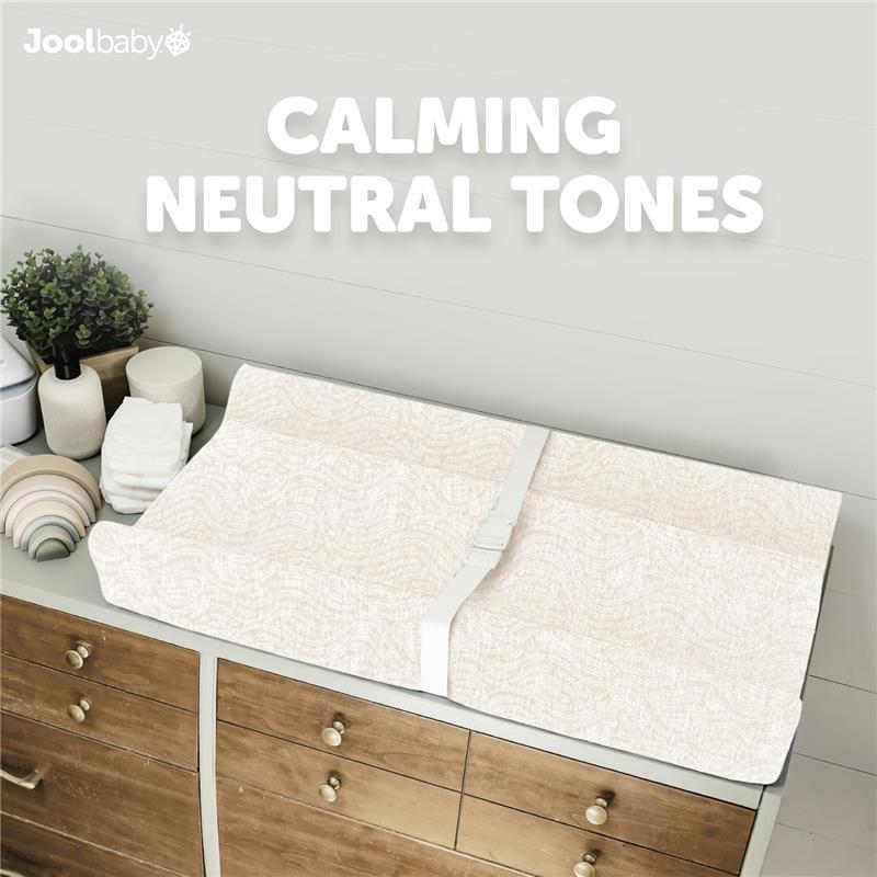 Jool Baby - Change Pad Cover Wave, White/Gray Image 3