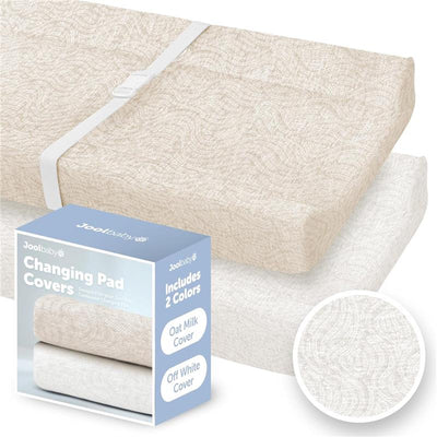 Jool Baby - Change Pad Cover Wave, White/Oat Image 1