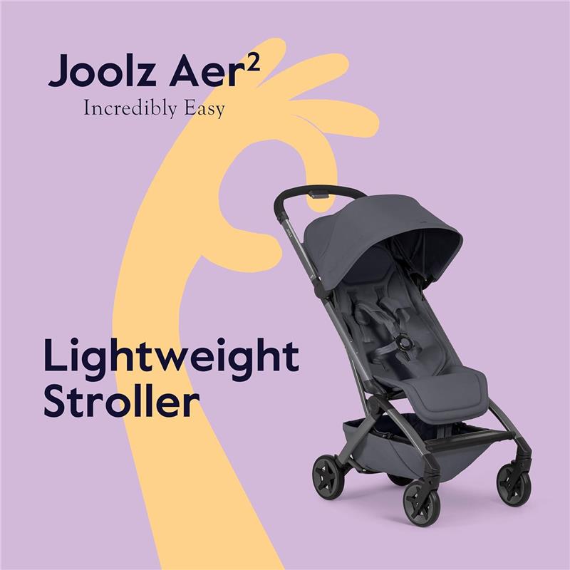 Joolz - Aer² Lightweight Compact Stroller, Stone Grey Image 2