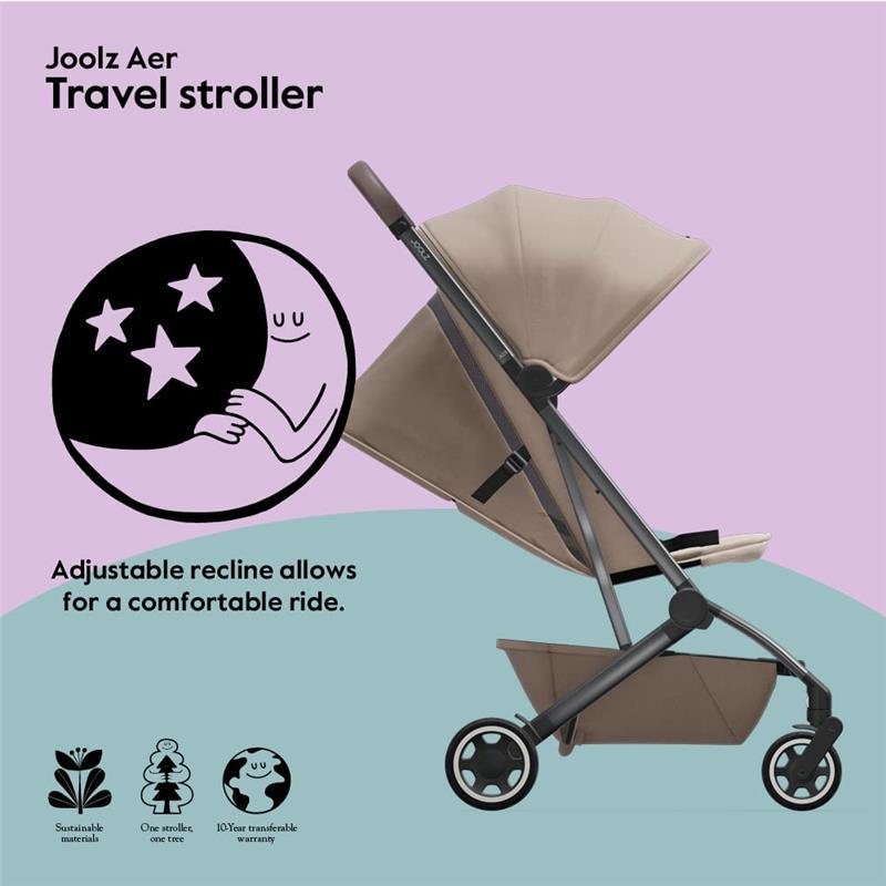 Joolz - Aer Lightweight Compact Stroller, Lovely Taupe Image 6