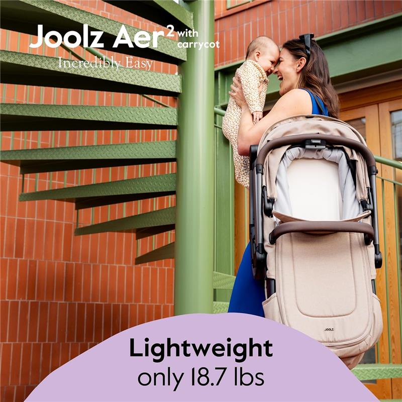 Joolz Aer2 Foldable Bassinet, Hazel Brown Image 5