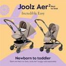 Joolz Aer2 Nest-to-Seat Accessory for Newborn-to-Toddler, Chassis Not Included, Sandy Taupe Image 7