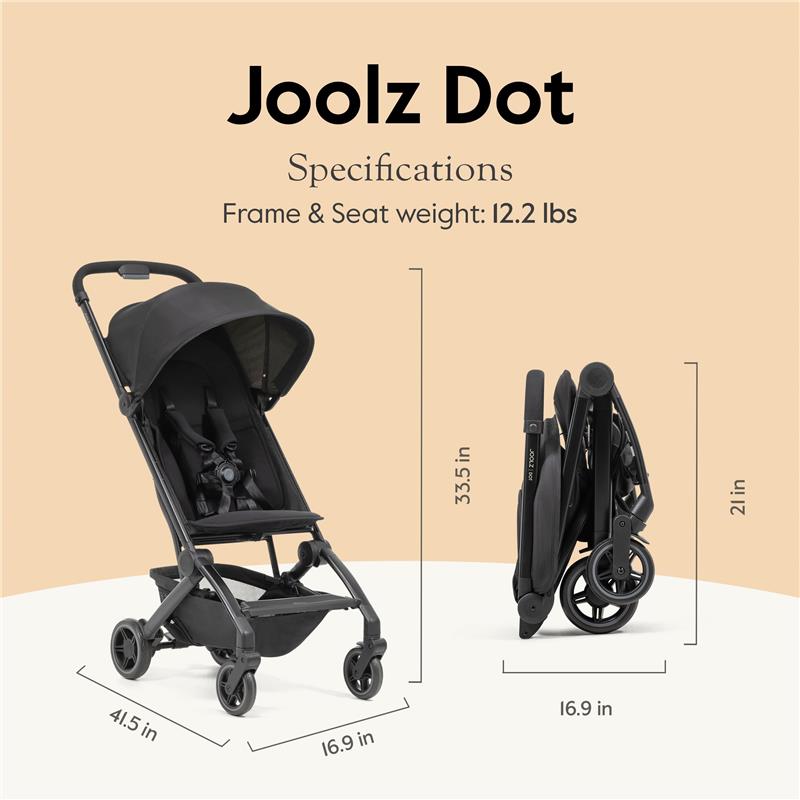 Joolz Dot Ultra Lightweight Travel Stroller, Space Black Image 2