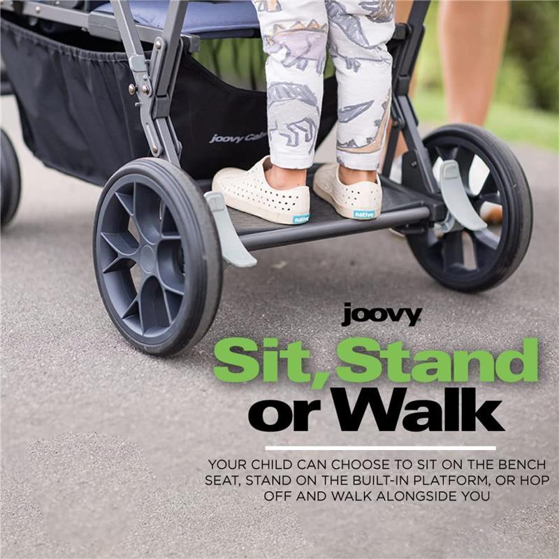 Joovy - Caboose UL Sit and Stand Double Stroller - Jet Black Image 7