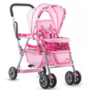 Joovy Toy Doll Caboose Tandem Stroller, Pink Dot Image 1