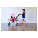 Joovy Toy Doll Caboose Tandem Stroller, Pink Dot Image 6