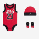 Jordan - 3Pk Baby Onesie Sleeveless & Bootie & Hat Set, 0/6M, Grey Image 1