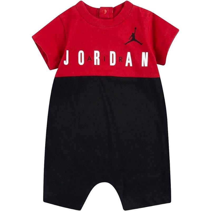 Jordan Baby - Big Block Romper Red And Black Image 1