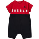 Jordan Baby Big Block Romper Red And Black Image 1
