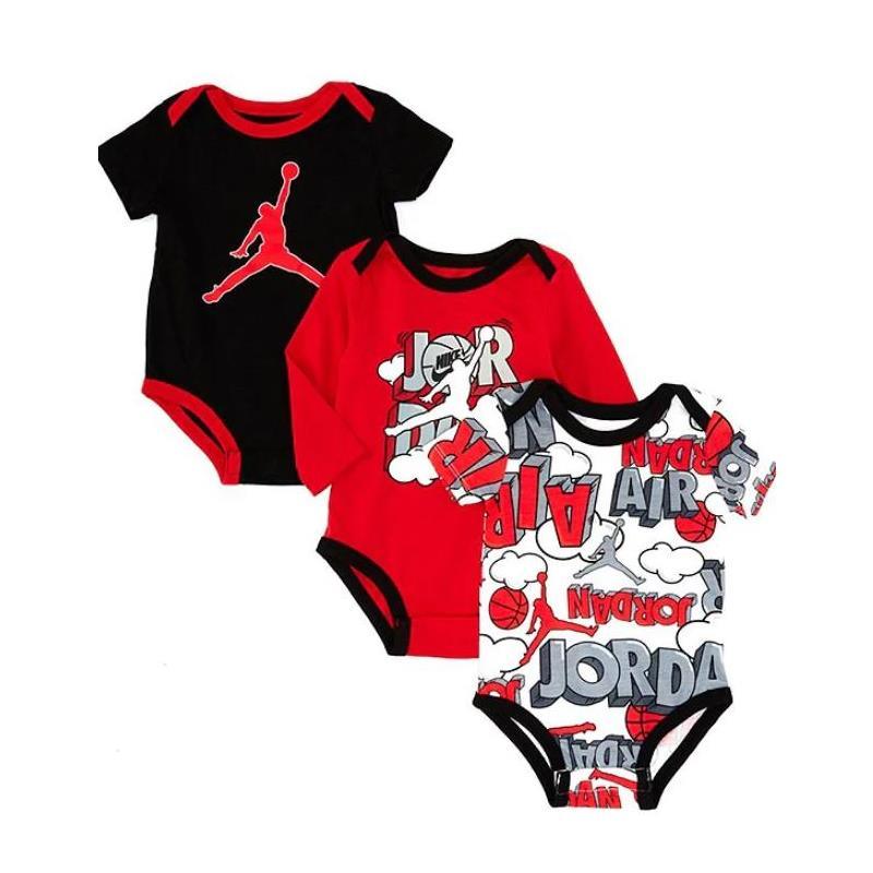 Jordan Baby - Boy Air Comic Bodysuit, Red Image 1