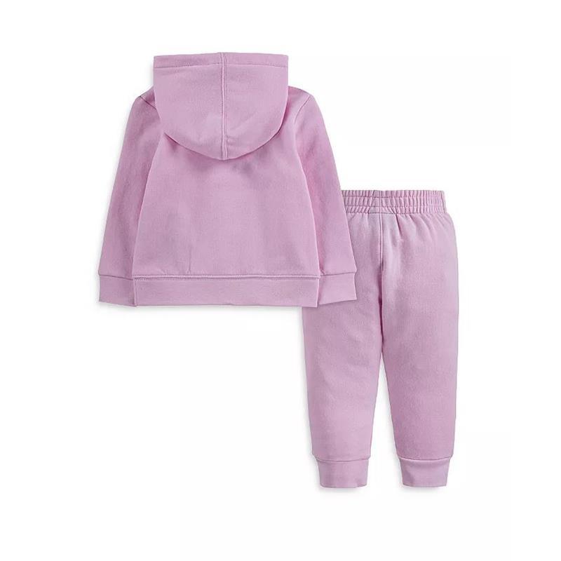 Jordan Baby - Girl Hoodie and Pants Set, Pink Foam Image 2