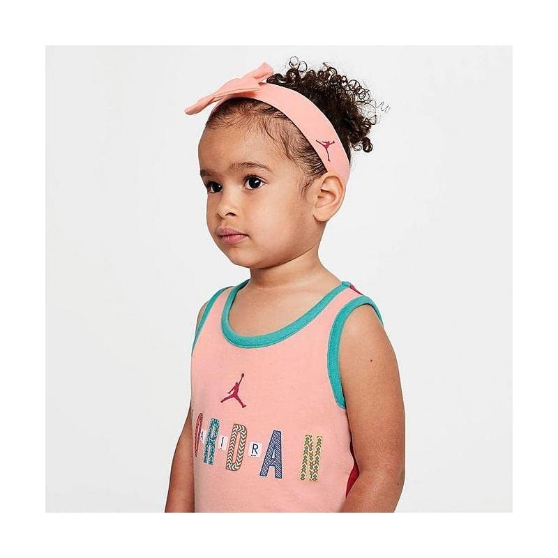 Jordan Baby - Girl Romper & Headband Set, Light Pink Image 2