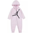 Jordan Baby - Girls Jump Man Hooded Coverall, Pink Image 1