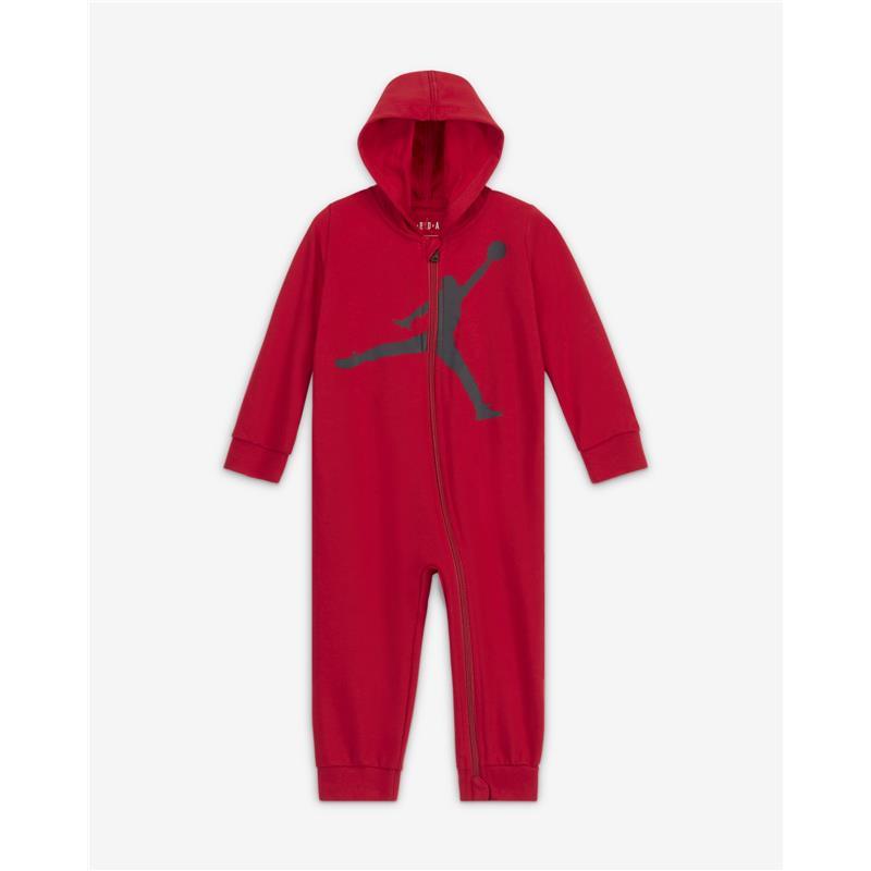 Jordan Baby Hooded Zippered Coverall Jumpmen Red Gift Set Image 1