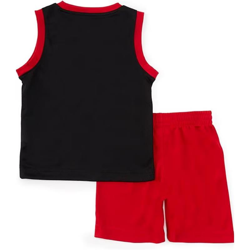 Jordan Baby Little Boys Sleeveless Jordan 23 Jersey Tank & Shorts Set, Black/Gym Red Image 2