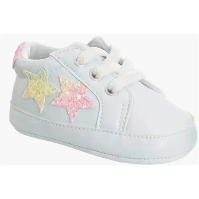 Josmo - Baby Girl Sneaker White With Glitter Stars Image 1