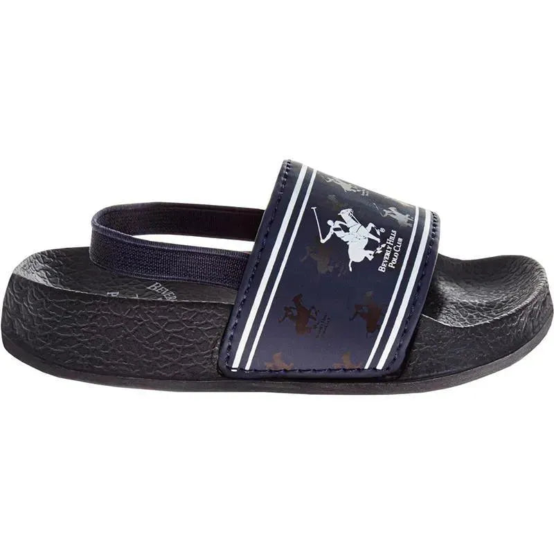 Beverly Hills - Boy Slides Comfortable Non-Slip Sandals Navy Image 4
