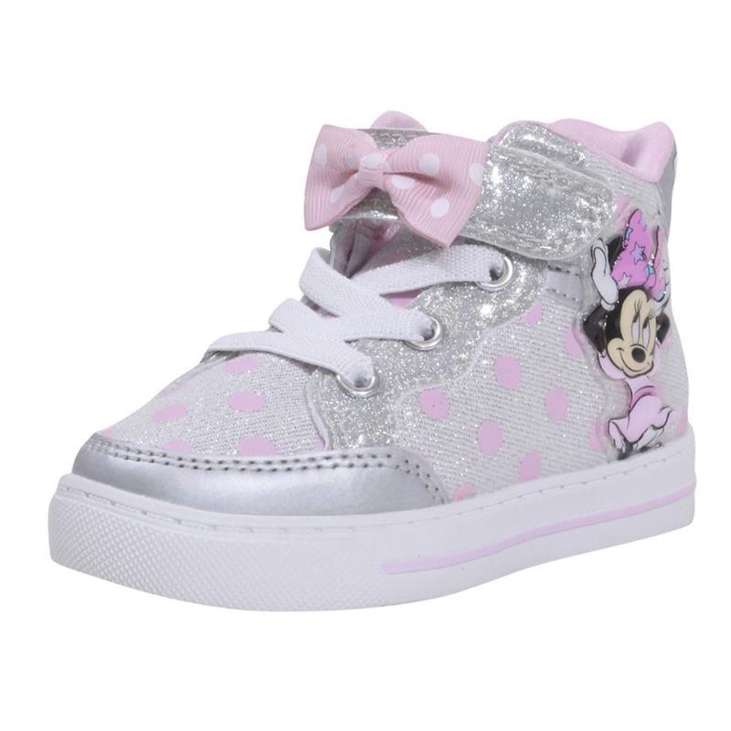 Josmo - Minnie Mouse Canvas Sneaker, Silver/Pink Image 1