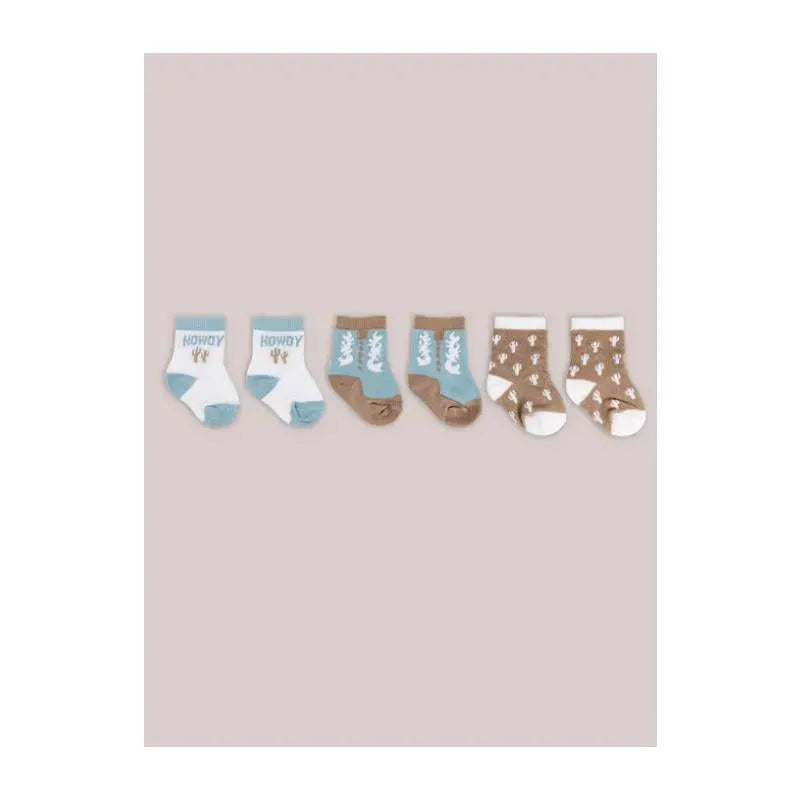 Jujube - Baby Socks Trio, Howdy Partner Blue Image 4