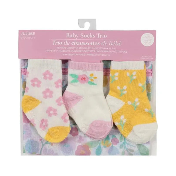 Jujube Baby Socks Trio, Sweet Daisy