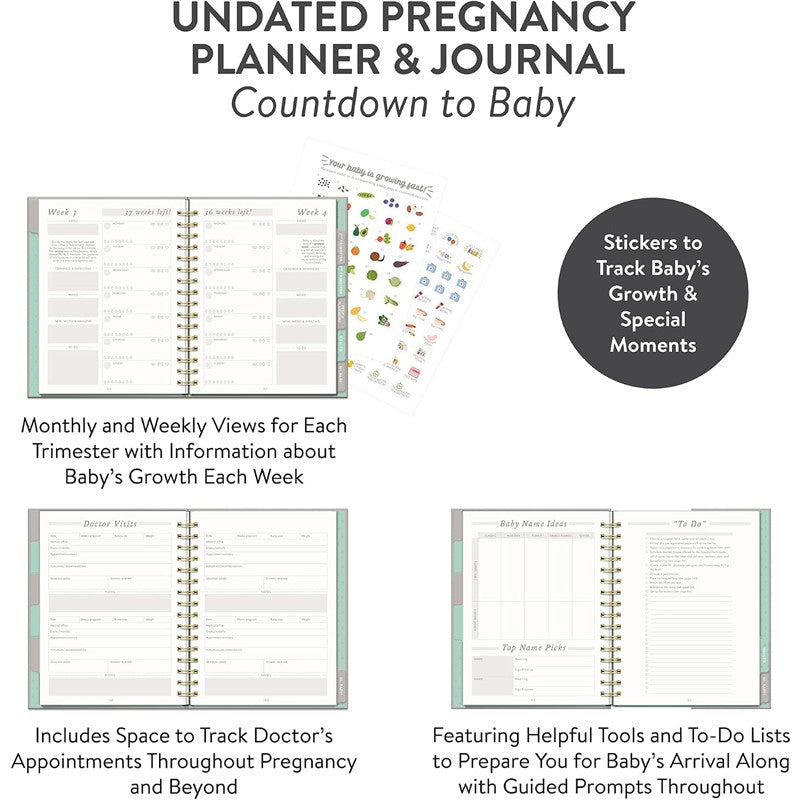 JuJuBe Countdown To Baby Undated Pregnancy Planner & Journal Image 3