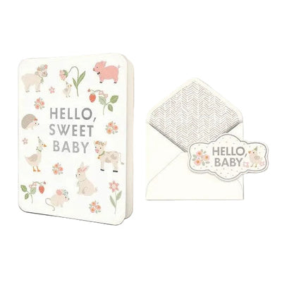 JuJuBe Hello, Sweet Baby Friends Deluxe Greeting Card Image 1