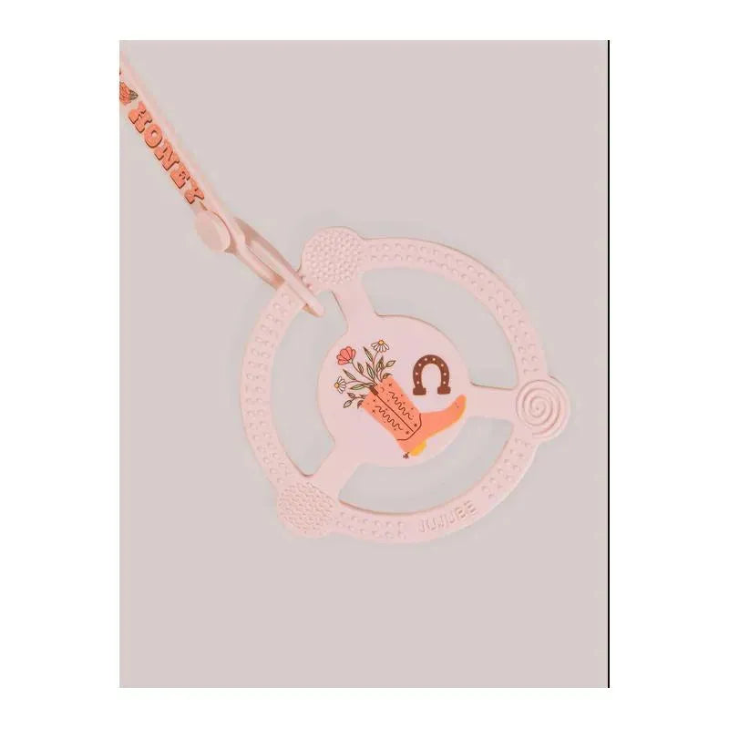 Jujube - Silicone Teether Ring With Detachable Clip, Bloomin' Boot Image 3