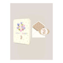 JuJuBe Welcome Baby Heart Balloons Deluxe Greeting Card Image 1
