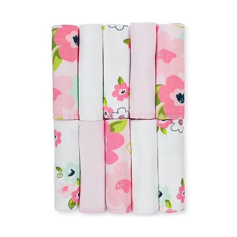 Just Born - 10Pk Blossom Washcloths, Pink Image 1