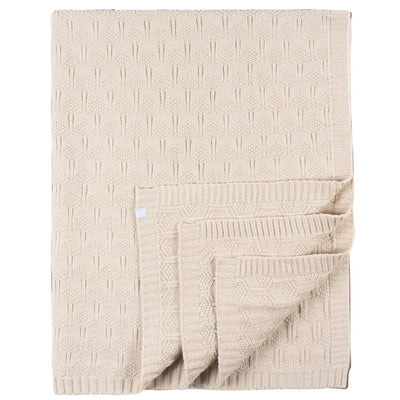Just Born - 1Pk Sweater Knit Blanket Baby Neutral Tan Image 1