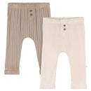 Just Born - 2Pk Baby Pant Neutral, Tan Image 1