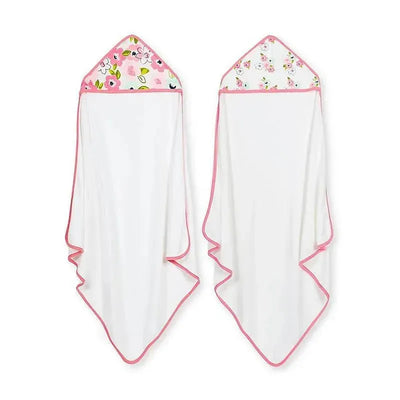 Just Born - 2Pk Blossom Hooded Towels, Pink Image 1