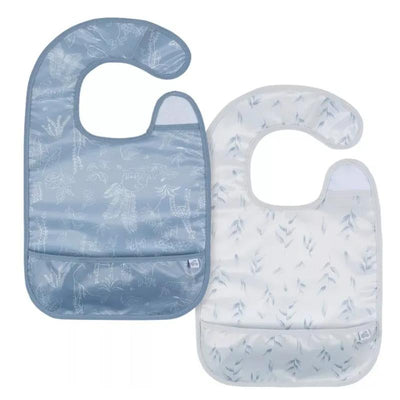 Just Born - 2Pk Wipeable Bib Baby Boy Blue Image 1