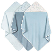 Just Born - 3Pk Hooded Towels Baby Boy Blue Image 1