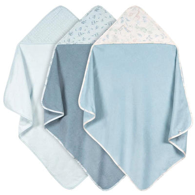 Just Born - 3Pk Hooded Towels Baby Boy Blue Image 1