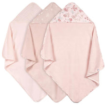 Just Born - 3Pk Hooded Towels Baby Girl Pink Image 1