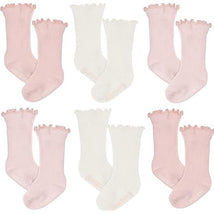 Just Born - 6Pk Novelty Pointelle Socks Baby Girl Pink Image 1