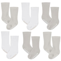Just Born - 6Pk Rolled Cuff Ribbed Socks Baby Neutral Image 1