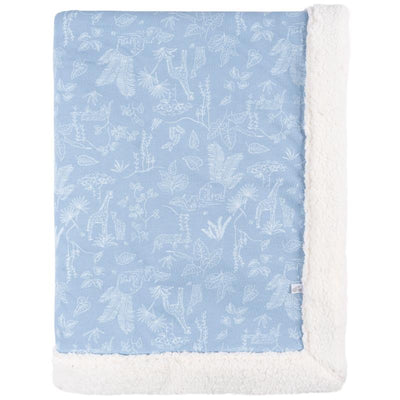 Just Born - Baby Boys Blue Jungle Plush Blanket Image 2