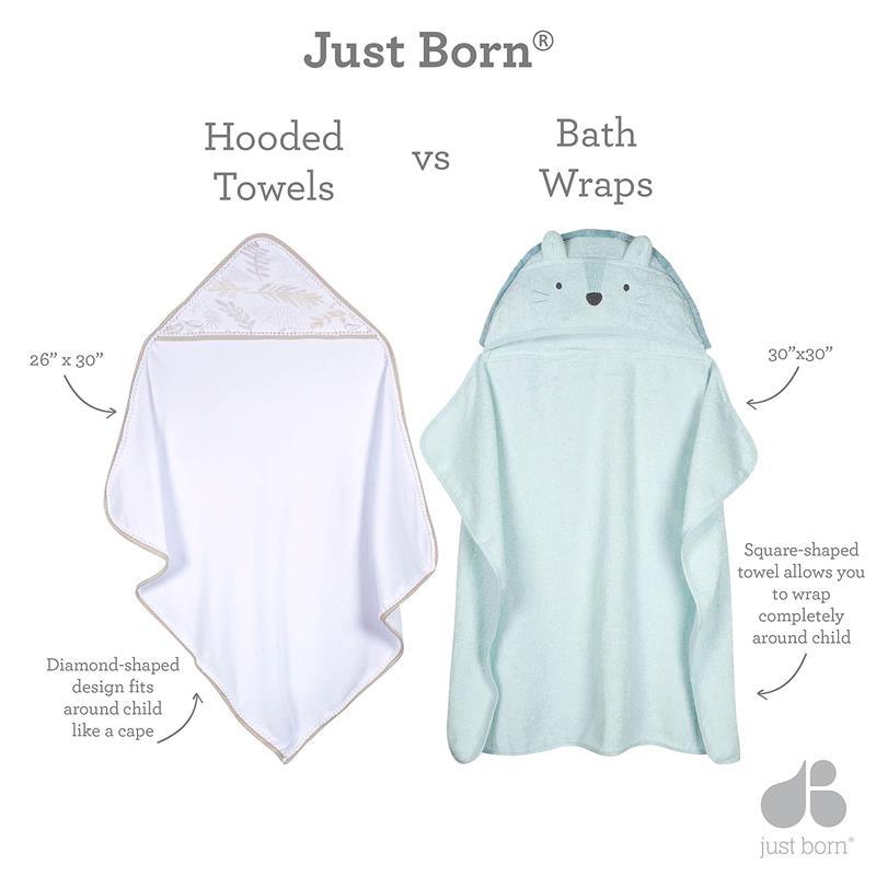 Just Born - Infant Baby Toddler Hooded Bath Towel, Lion Image 5