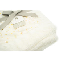 Just Born Sherpa Baby Blanket,Ivory/Gold Image 3