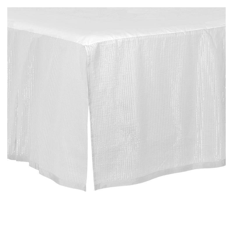 Just Born Triboro Decorative Sparkle Grey Baby Crib Skirt/Crib Dust Ruffle Image 5