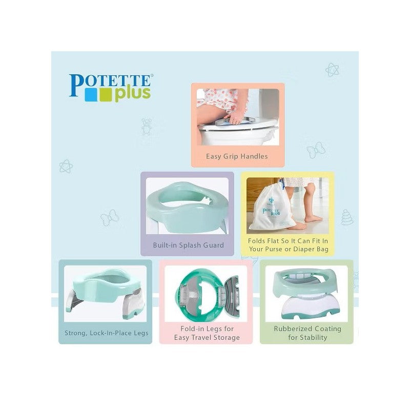 Kalencom Potette Plus 2-in-1 Portable Potty Trainer Seat - Mint Image 2