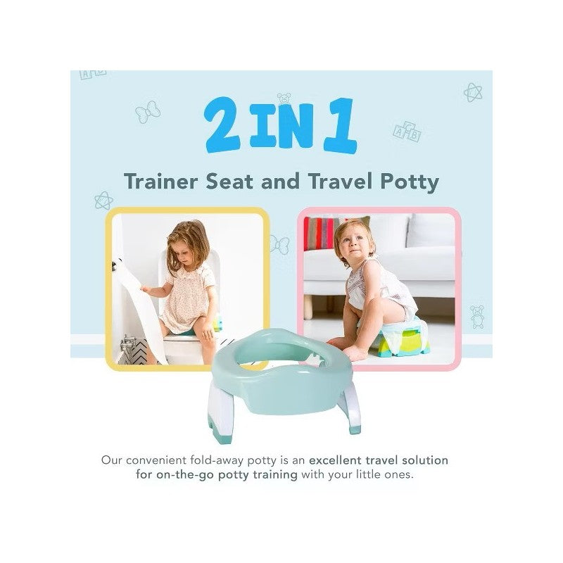 Kalencom Potette Plus 2-in-1 Portable Potty Trainer Seat - Mint Image 4