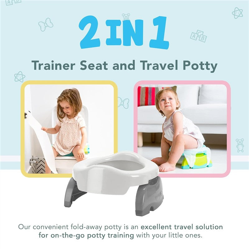 Kalencom Potette Plus 2-In-1 Portable Potty Trainer Seat - White Image 5