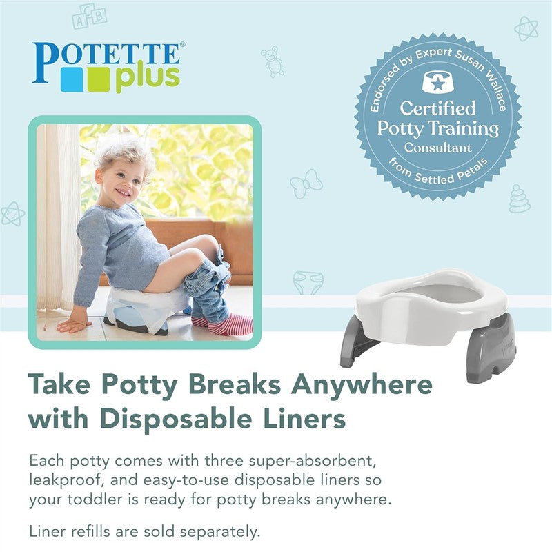 Kalencom Potette Plus 2-In-1 Portable Potty Trainer Seat - White Image 7