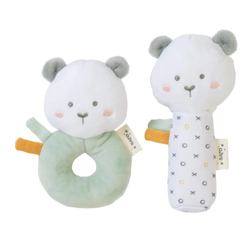 Kalencom - Sweet & Fun Rattle Ring + Squeaker, Hunter Mint (Set Of 2) Image 1