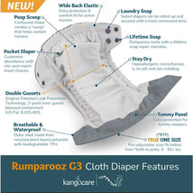 Kanga Care - Rumparooz G3 One Size Pocket Cloth Diaper, Platinum Image 2
