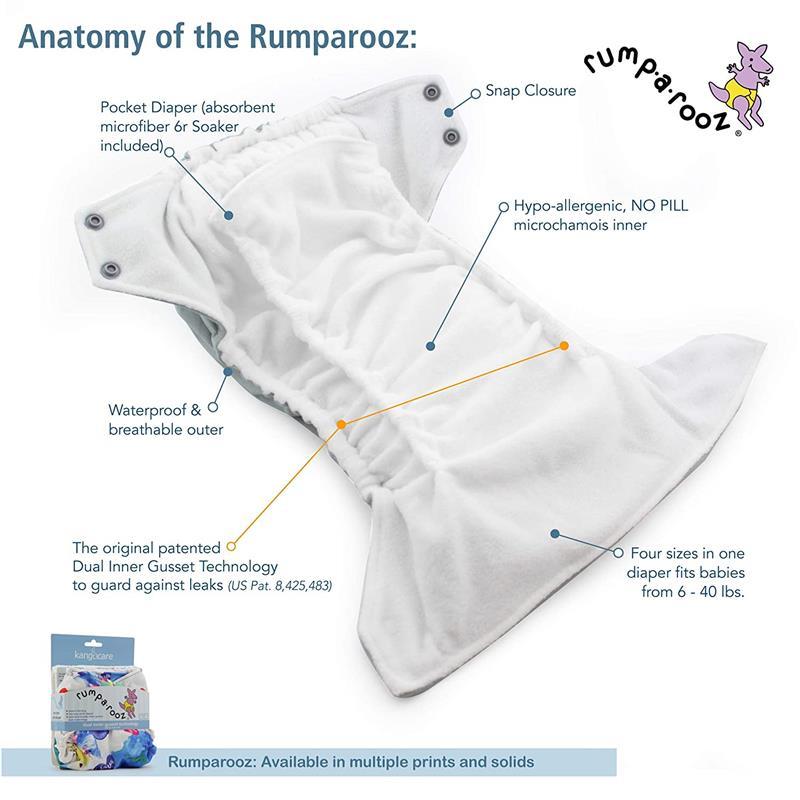Kanga Care - Sherbert Rumparooz Cloth Diaper Reusable One Size Image 3