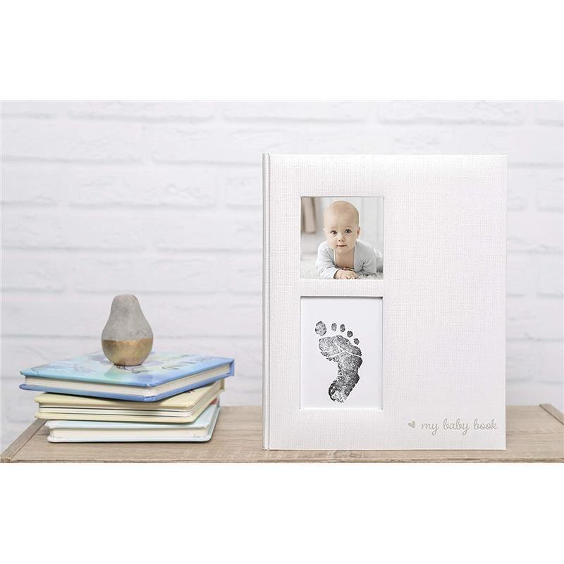 Kate & Milo - Linen Babybook With Print And Ink Pad Image 5